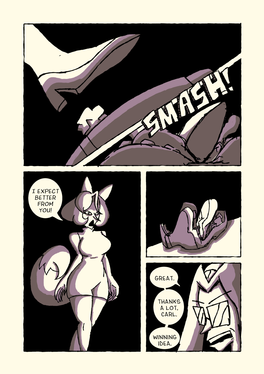 Marilyn steps on the gifts, crushing both of them. Her eyes are fierce as she tells Michelle 'I expect better from you!' Michelle looks at the ruined gifts and mutters 'Great. Thanks a lot, Carl. Winning idea.'