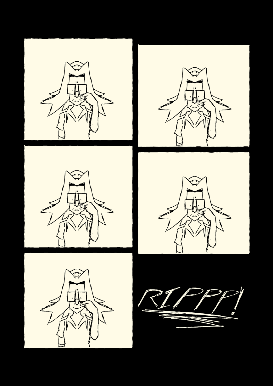 She stands with her hand on her face, before ripping off the band-aid on her face.